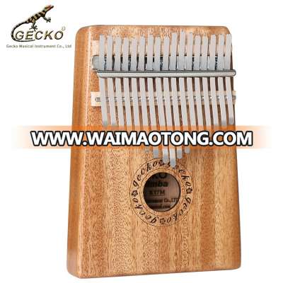 Gecko hot sale K17M professional 17 keys mahogany wood kalimba musical instrument