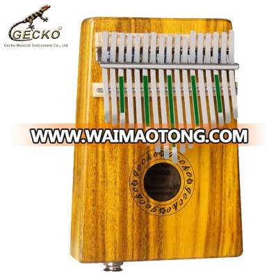 Gecko Factory suppluy K17KEQ Electric Kalimba Amazon Best seller 17 keys KOA Kalimba Mbira Thumb Piano Musical instruments