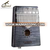 Gecko MC-BEQ Electric Kalimba Thumb Piano 17 keys Maple curly wood Kalimba Mbira Musical instrument music toy music box