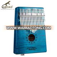 Gecko NEW MC-BLEQ Amazon best seller  17 keys Maple Thumb Piano Sanza kalimba musical instrument