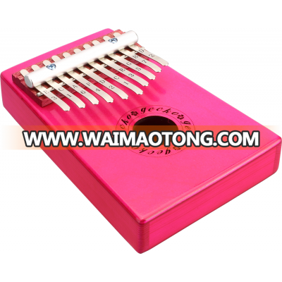 Gecko factory supply K10 Colorful 10 keys African basswood DIY Kalimba musical instrument music toy music box