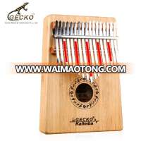 Gecko New K17BA china wholesale 17 keys Bamboo china kalimba Thumb Piano  Mbira musical instrument music toy music box