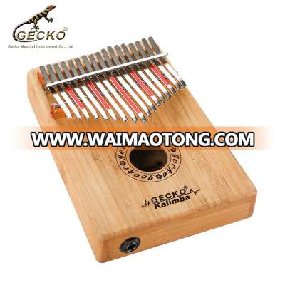 Gecko New K17BAEQ Amazon best seller Gecko 17 keys Bamboo Wood  Gecko kalimba Thumb Piano Sanza musical instrument